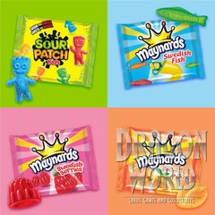 Candy - Maynards Assorted Candy Options include Fuzzy Peaches, Sour Patch Kids, Swedish Fish, Swedish Berries, Wine Gums