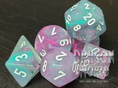Nebula Wisteria/White - 7 Piece Dice Set - CHX30033