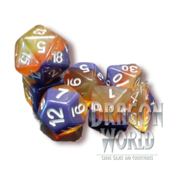 Sunset II 7 Piece Dice Set