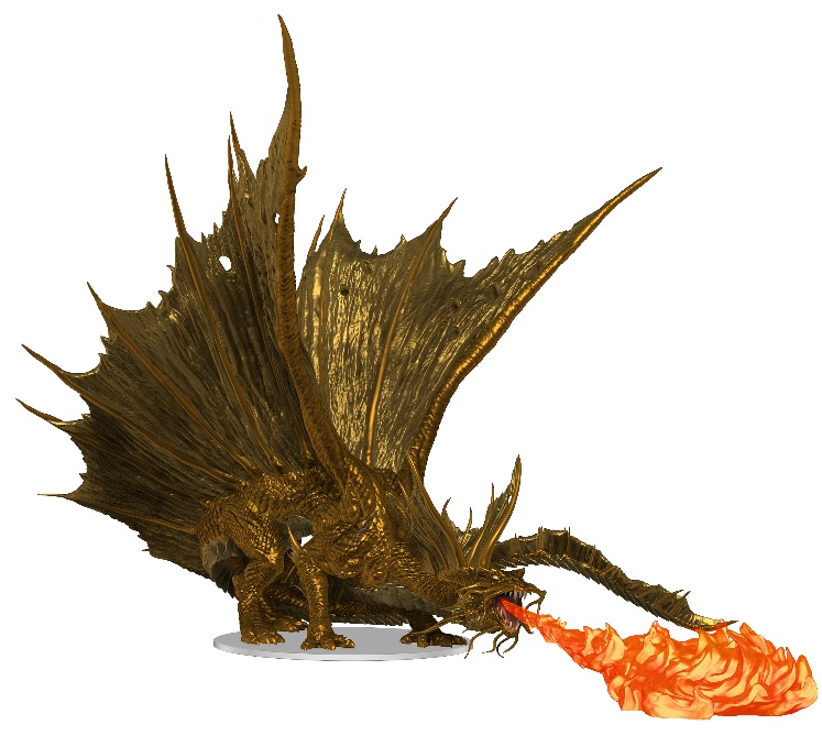 Adult Gold Dragon - Painted -D&D Icons