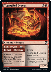 Young Red Dragon // Bathe in Gold - Foil (CLB)