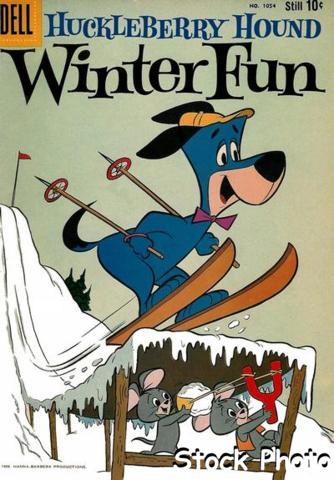 Huckleberry Hound Winter Fun © December 1959 Dell  Four Color #1054