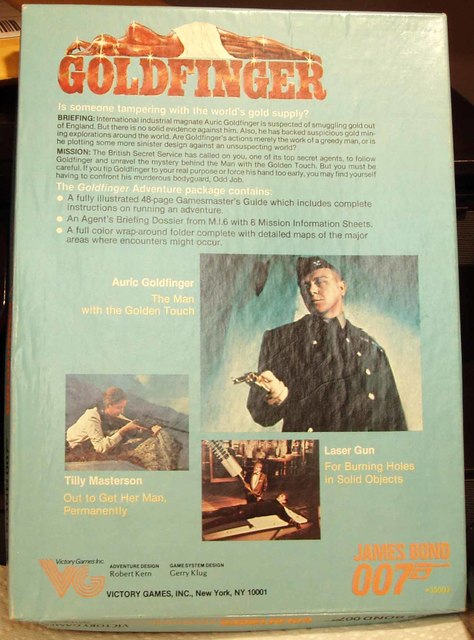 James Bond 007 Goldfinger RPG © 1983 Victory Games #35003