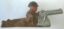 Machine Gunner Lying Flat w/ cast Helmet, Barclay 728