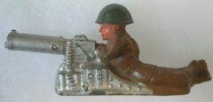 Machine Gunner Lying Flat w/ cast Helmet, Barclay 728