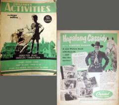 CHILDREN'S ACTIVITY Craft Book Â© 3/1950 w/ Hoppy Ad