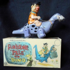 Flintstone Pals Fred Riding Dino © 1962 Marx Linemar