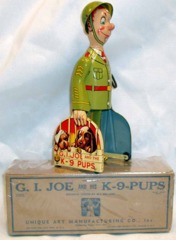 G. I. Joe and the K-9 Pups w/Box © 1940s Unique Arts