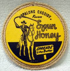 HOPALONG CASSIDY FAVORS SPUN HONEY COASTER