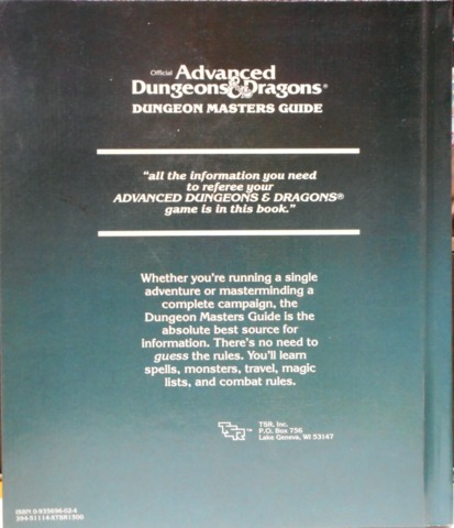 Dungeon Master's Guide © 1979 TSR Orange Spine