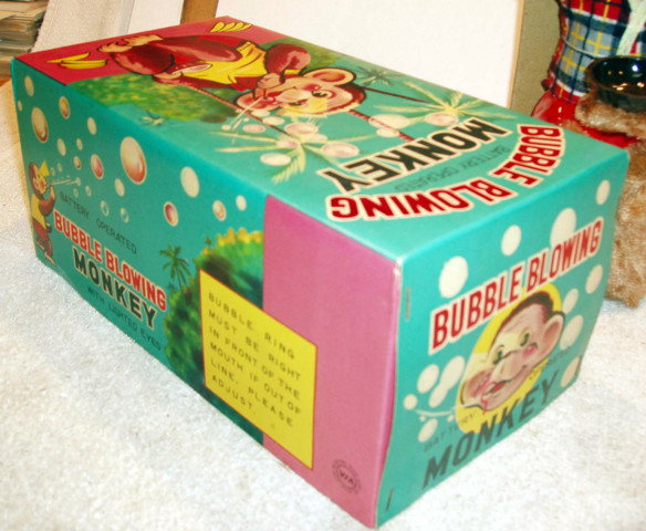 Bubble Blowing Monkey w/ Box © 1950s Alps