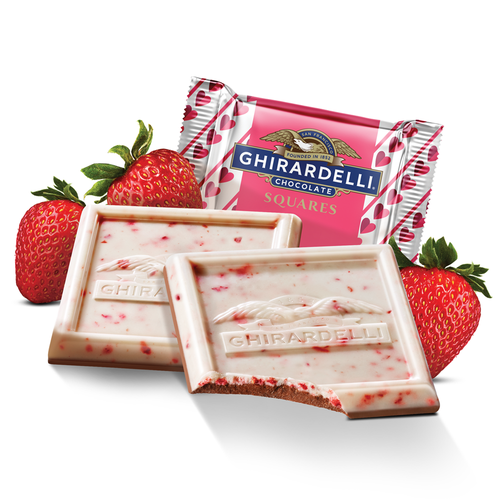 Strawberry Bark Chocolate Squares for Valentines