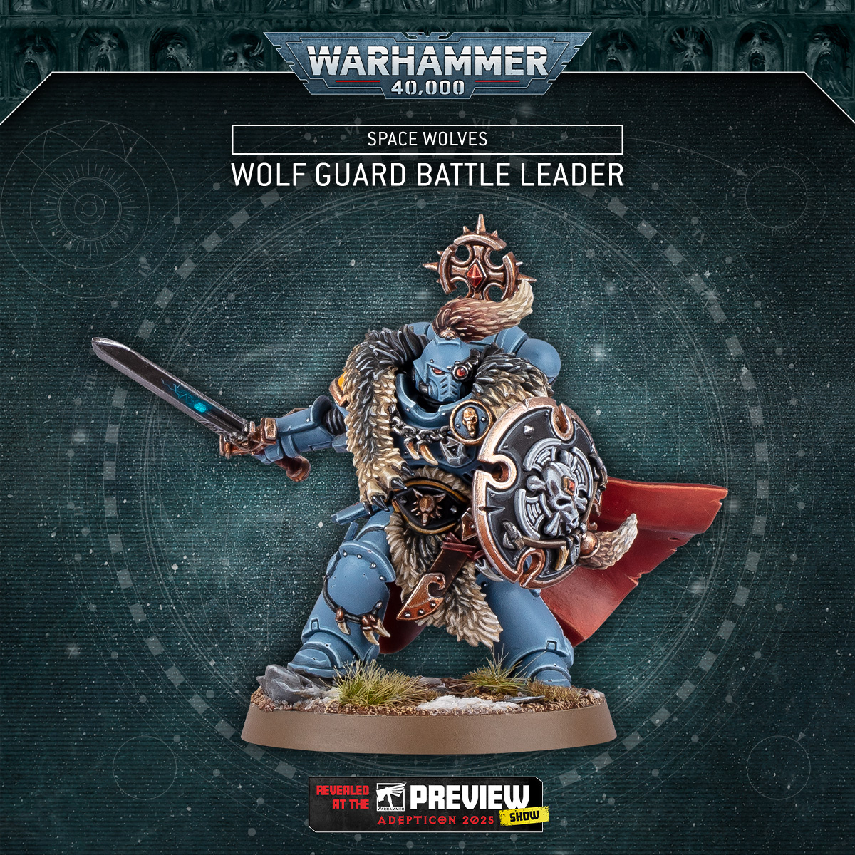 Warhammer 40k Space Wolves Wolf Guard Battle Leader