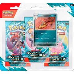 Pokémon  Journey Together 3 Pack Blister Scrafty