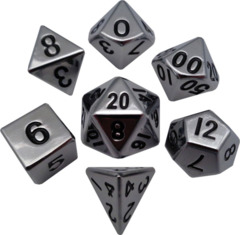 Metallic Dice 16mm Silver Metal Dice Set
