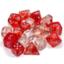 Chessex Polyhedral Dice Set: Nebula Luminary - Red w/Silver (7)