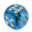 Chessex 16mm D6 Dice Set: Nebula Luminary - Oceanic with Gold (12)