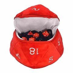 Ultra Pro - Dungeons & Dragons Red and White D20 Plush Dice Bag