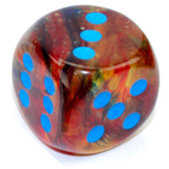 Chessex 12mm D6 Dice Set: Nebula Luminary - Primary with Blue (36)