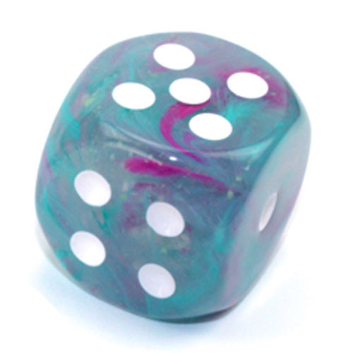 Chessex 12mm D6 Dice Set: Nebula Luminary - Wisteria with White (36)