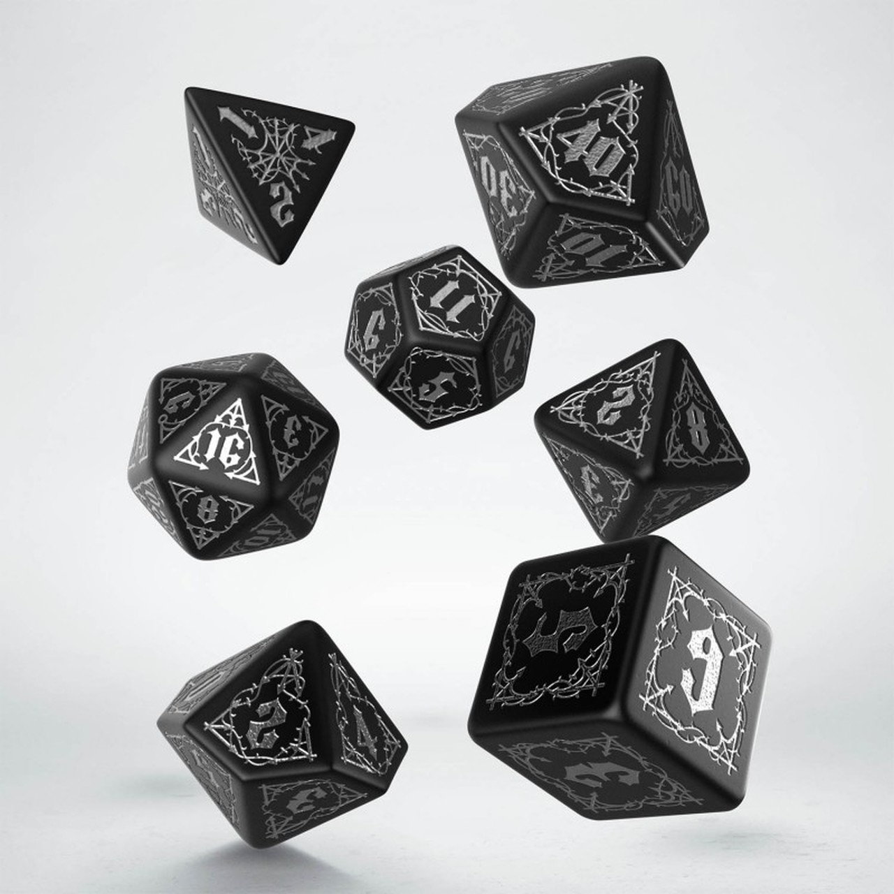 Dice Set Bloodsucker Black & Silver