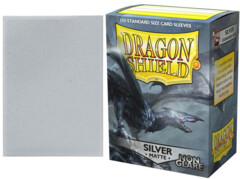 Dragon Shield Matte Standard-Size Sleeves - Silver - 100ct
