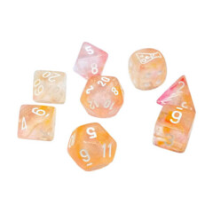 Chessex Polyhedral Dice Set: Lab - Luminary Nebula Supernova/White Glow