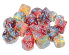 Chessex Polyhedral Dice Set: Nebula Luminary - Primary w/Blue (7)