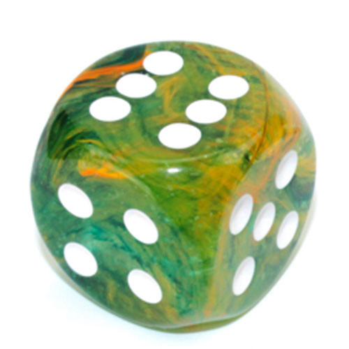 Chessex 16mm D6 Dice Set: Nebula Luminary - Spring with White (12)