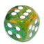 Chessex 16mm D6 Dice Set: Nebula Luminary - Spring with White (12)