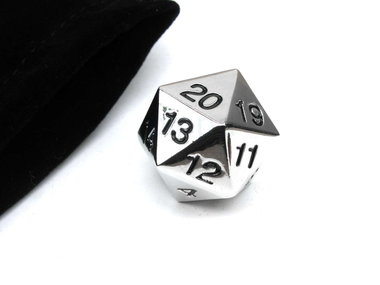 Koplow: Metal Countdown D20 - Silver with Black Ink