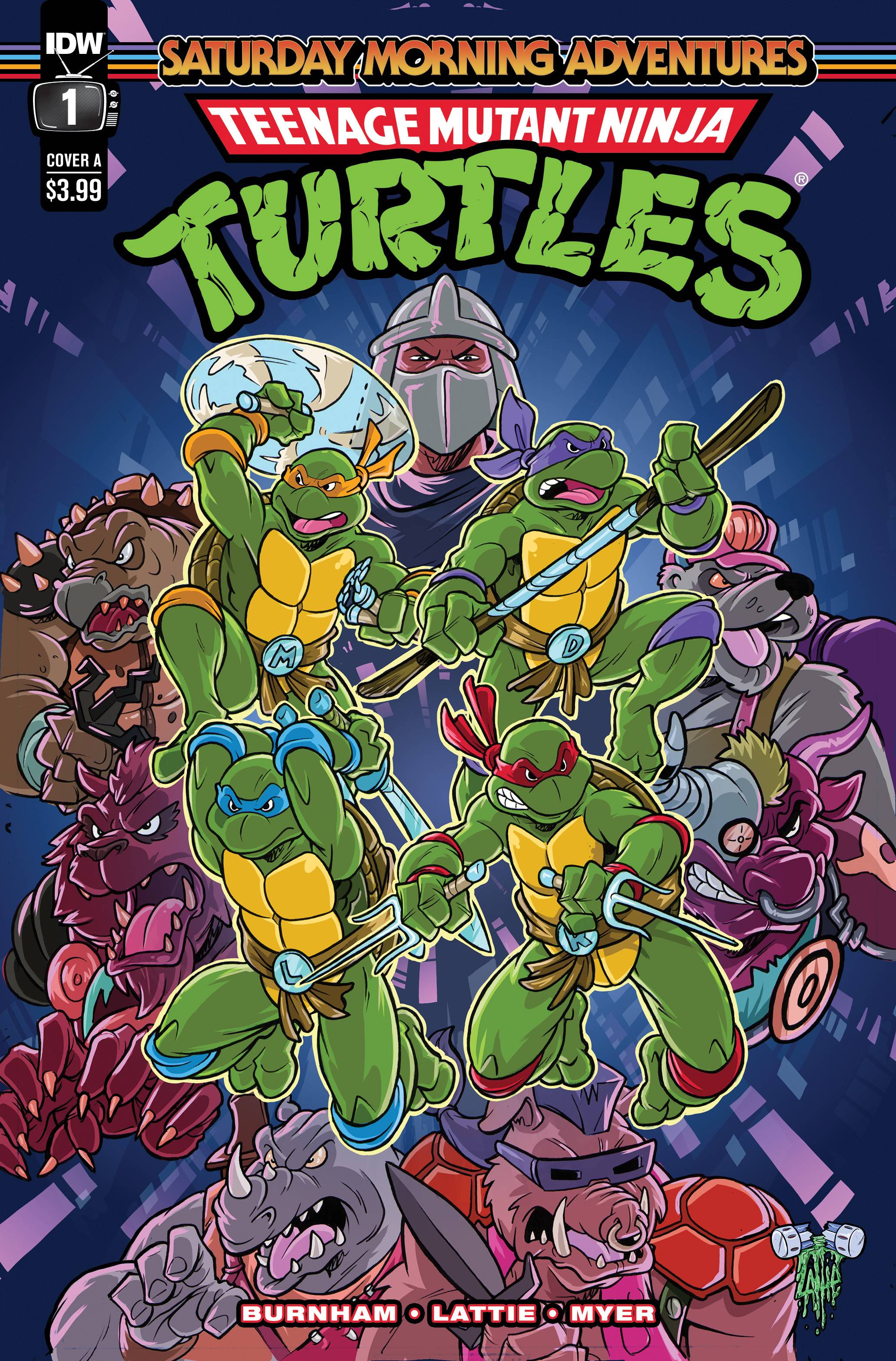Comic Collection Teenage Mutant Ninja Turtles Saturday Morning Adventures #1 - #4  Cover A