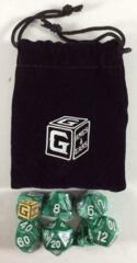 Games And Gears RPG Heroic Green Dice Set (7) With Bag