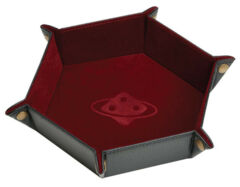 Sirius Dice: Folding Dice Tray - Hexagon Burgandy