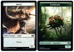 Angel Token // Saproling Token - Foil (Double Master)