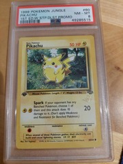 Pikachu W Stamp Promo 1st Edition (Jungle) 60/64 - PSA 8