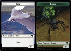 Bird (0004) // Insect (0033) Double-Sided Token (Commander Master)