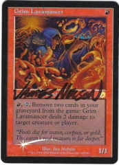 Grim Lavamancer - Foil - Signed