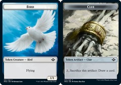 Bird Token // Clue Token (015) - Foil (Modern Horizons 2)