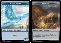 Bird Illusion (0011) // Treasure Token (0048) Double-Sided Token (Commander Master)