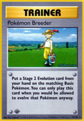 Pokemon Breeder - 76/102 - Rare - 1st Edition (FR)