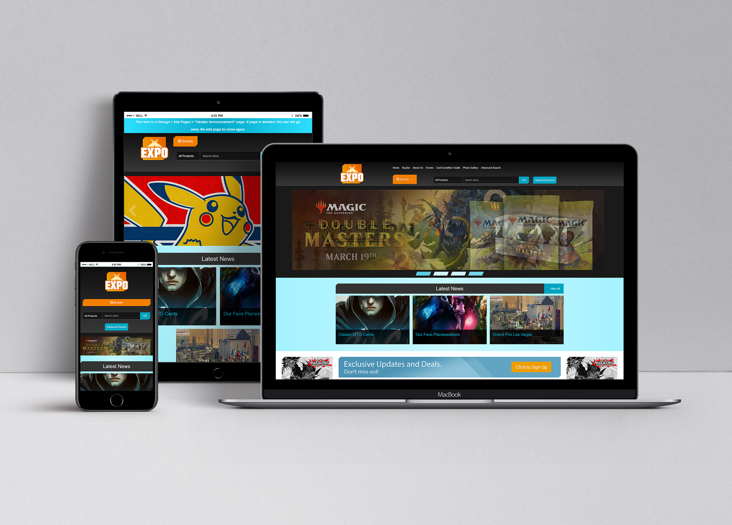 Local Game Store Signup Package with Expo Theme