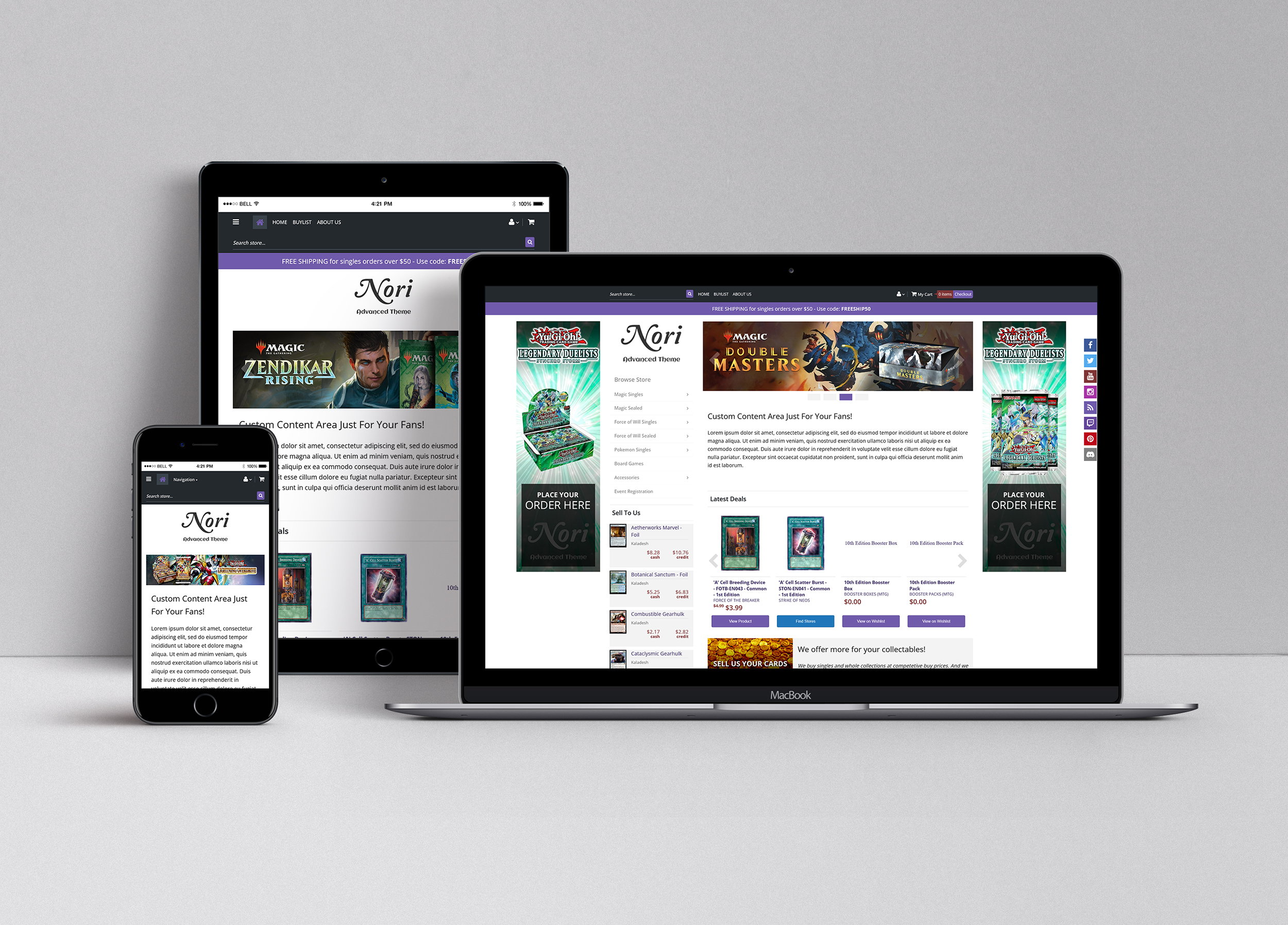Local Game Store Signup Package with Nori Theme