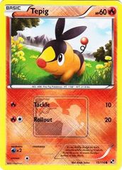 Tepig - 15 - Promotional - Crosshatch Holo Pokemon League Tepig Season 2011