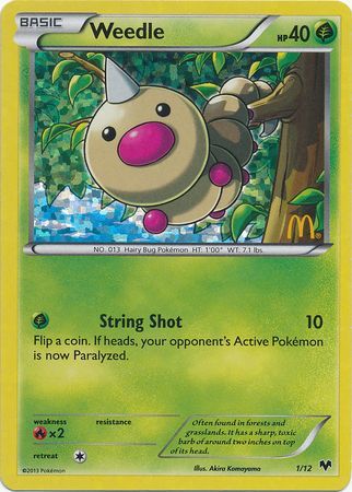 Weedle - 1/12 -2014 Holo Mcdonalds Promo
