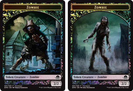Zombie Token - Double Sided - Foil - Prerelease Promo