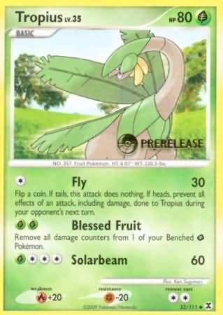 Tropius - 52/111 - Prerelease Staff Promo