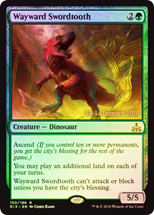 Wayward Swordtooth - Foil - Prerelease Promo
