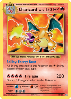 Charizard - 11/108 - Holo Rare
