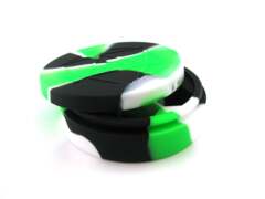Silicone Round Dice Case: Green/Black/White